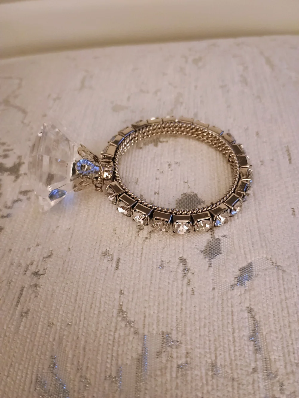 PRICE FIRM NWOT Silver Oversized Napkin Ring